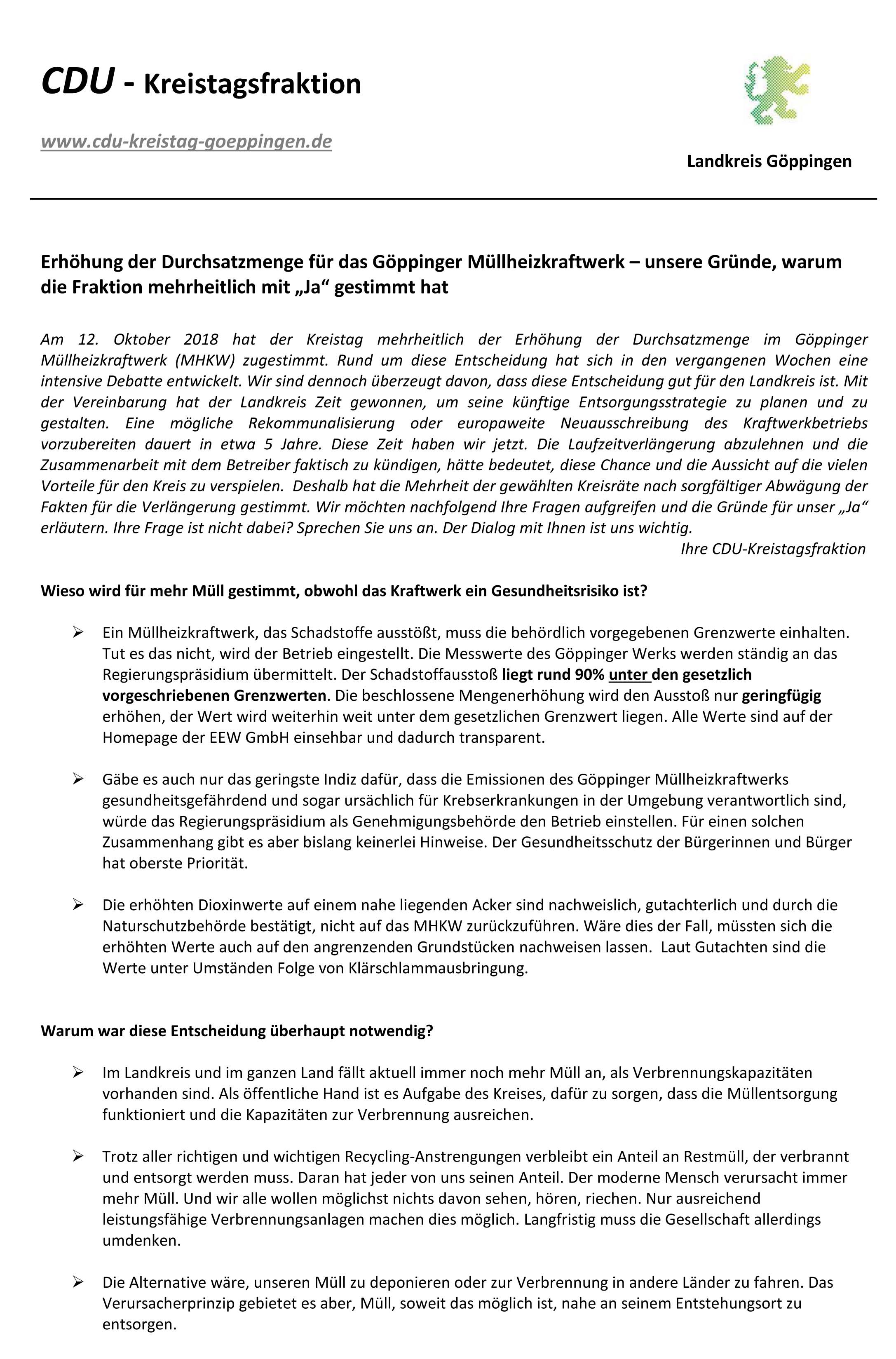 Mullheizkraftwerk FAQ 2